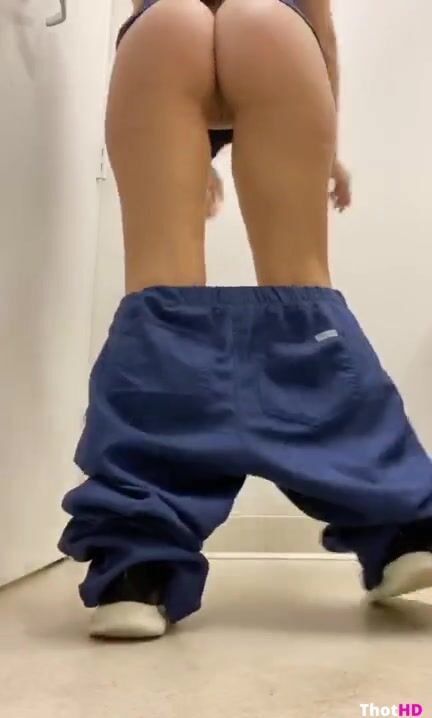 Real nurse flashing her ass and pussy at work