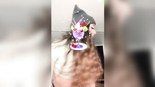 Shawna Kaitlyn live on Instagram spreading her pussy