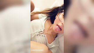 Alahna Ly rubbing her pussy blue panties