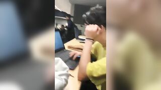 Teen thot flashing tits at school