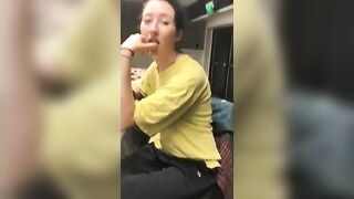 Teen thot flashing tits at school