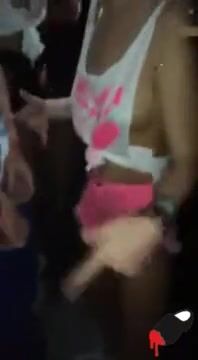 British blonde teen gives public blowjob to 24 strangers