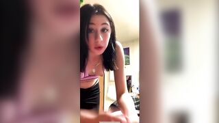 Braless teen oops tits falling out webcam