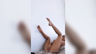 Kristen Hancher rubbing pussy