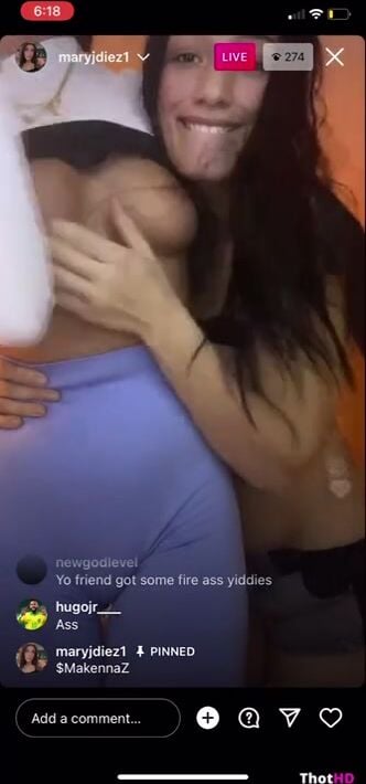 maryjdiez1 with shy friend lesbian show Instagram