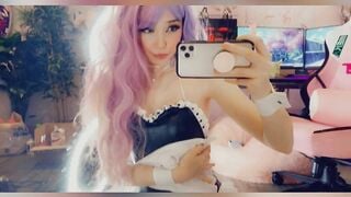Belle Delphine riding purple dildo OF