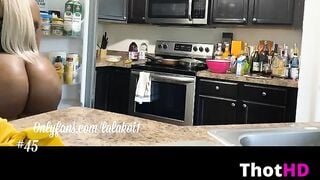 Lala Koi Bottomless Ass Kitchen ONLY FANS