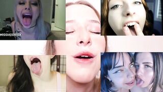 ASMR Porn Face Ahegao Drool Tongue Gooning