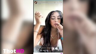 Malu Trevejo Live See Thru bra ONLY FANS