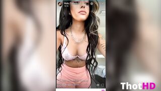 Malu Trevejo Live See Thru bra ONLY FANS