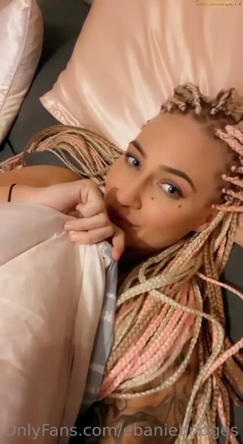 Ebanie Bridges Lingerie On Bed OF