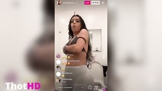 Malu Trevejo Live Instagram Stream Nipple Slip