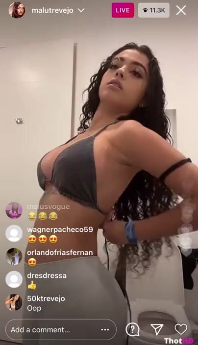 Malu Trevejo Live Instagram Stream Nipple Slip