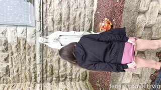 Lilly Vig Public Masturbation In Front OF Church