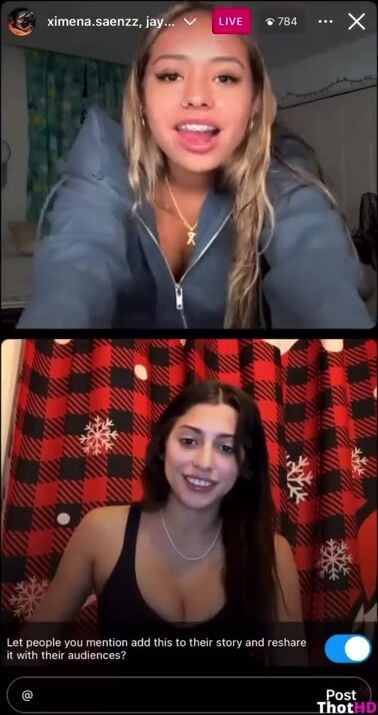 Ximena Saenz with jayymaariee Live Downblouse Tits