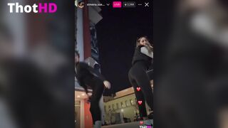 Ximena Saenz with jayymaariee Public Flashing Ass