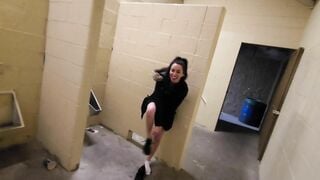Nicole Niagara Lit up in the public park + Mens bathroom masturbation