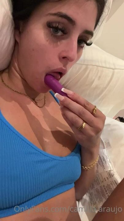 Camilla Araujo Using Her Vib In Panties