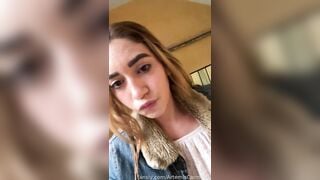 Artemis Carmona double facial after sucking them and walk through a mini mall covered in cum