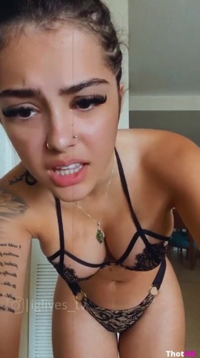 Malu Trevejo sexy black undies ONLY FANS