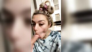 Blonde teen cum swallow