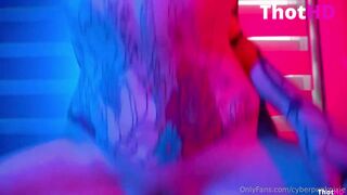 cyberpunkpixie bianca humping monster dildo