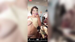 Bubblebratz Mirror Riding Dildo On Floor