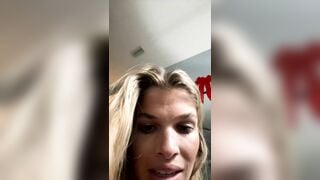 Megcrit Hot Red Lingerie Stripping