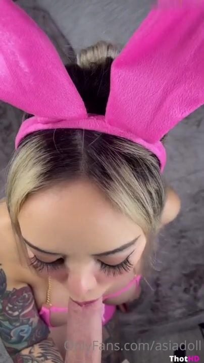 Asia Doll Leaked OF Bunny Blowjob Video
