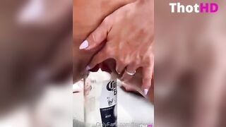 Francety ONLY FANS Outdoor Fucking Beer Bottle