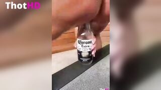 Francety ONLY FANS Outdoor Fucking Beer Bottle