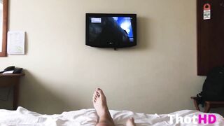 I let my neighbor into my hotel room&comma; fucked her & cummed twice