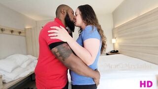 Shared Hotwife double creampied in MFM interracial hotel hookup - Sloppy seconds