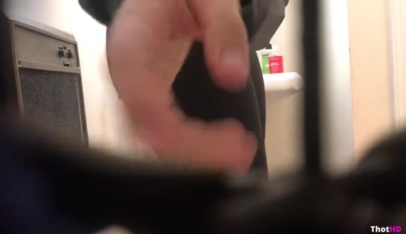 Voyeur Bathroom - Curvy Ass in Tight Yoga Pants