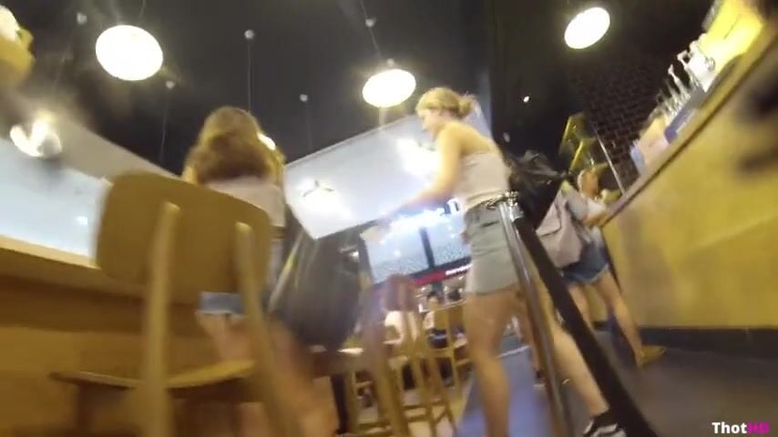 Hot Upskirt in Starbucks (Not OC)
