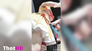 Teen at comicon exposing huge tits accidentally