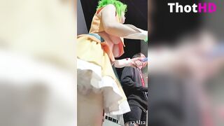 Teen at comicon exposing huge tits accidentally