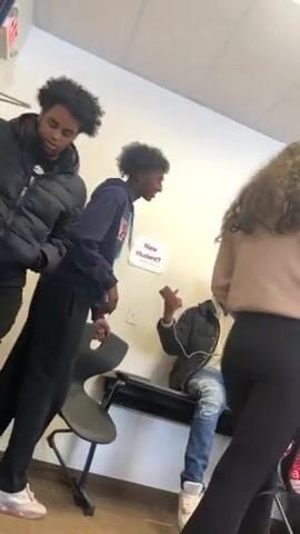 Curly hair U classmate creeped butt