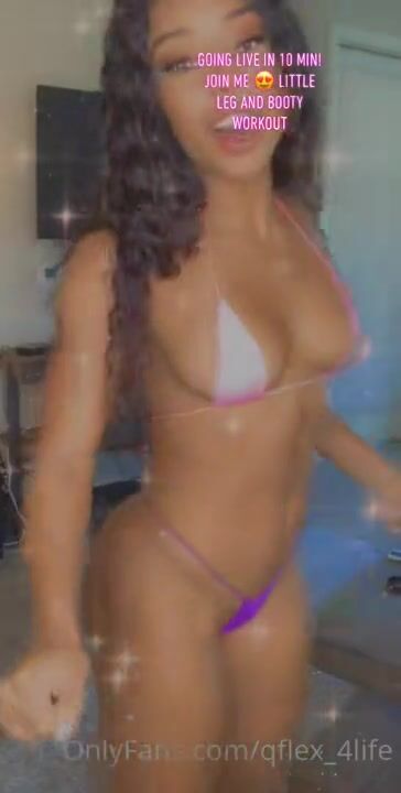Qimmah Russo G-string Bikini Workout Of Video Leaks