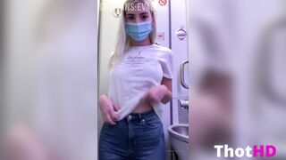 Eva Elfie Nude Airplane Bath Tease only fans Video Leak
