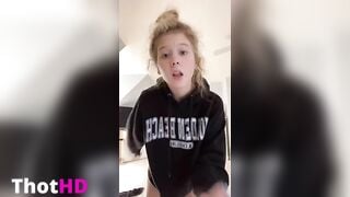 Girl shows butt on Tik Tok! 9