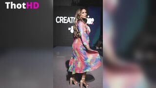 New York Fashion Week Show moments after the intruder ar the Creators Inc x Bossi Show. Brunette persian teen @IG : AraQueenBae walking cat walk NYFW at the Conrad Hotel Hilton Group in Tribeca wearing a rhinestone bikini paired with tiedye funky cover up