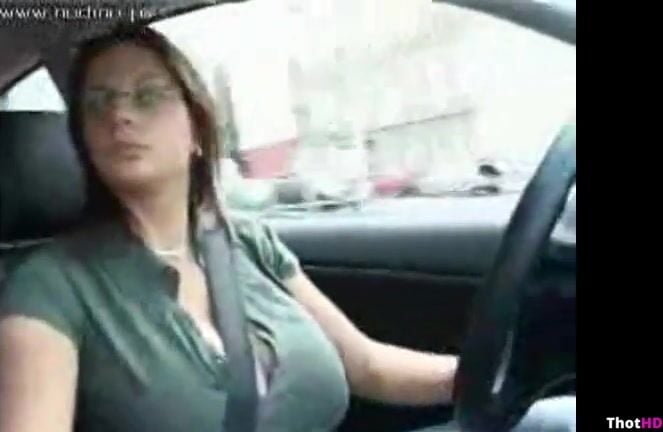 tit groping in the car