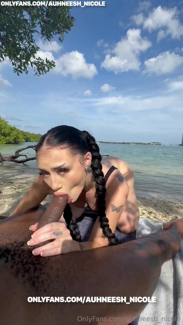 Auhneesh Nicole Beach Sex Tape ppv Video Leak
