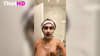 Mia Khalifa Showering Massive Breast Solo Of Video Leaks