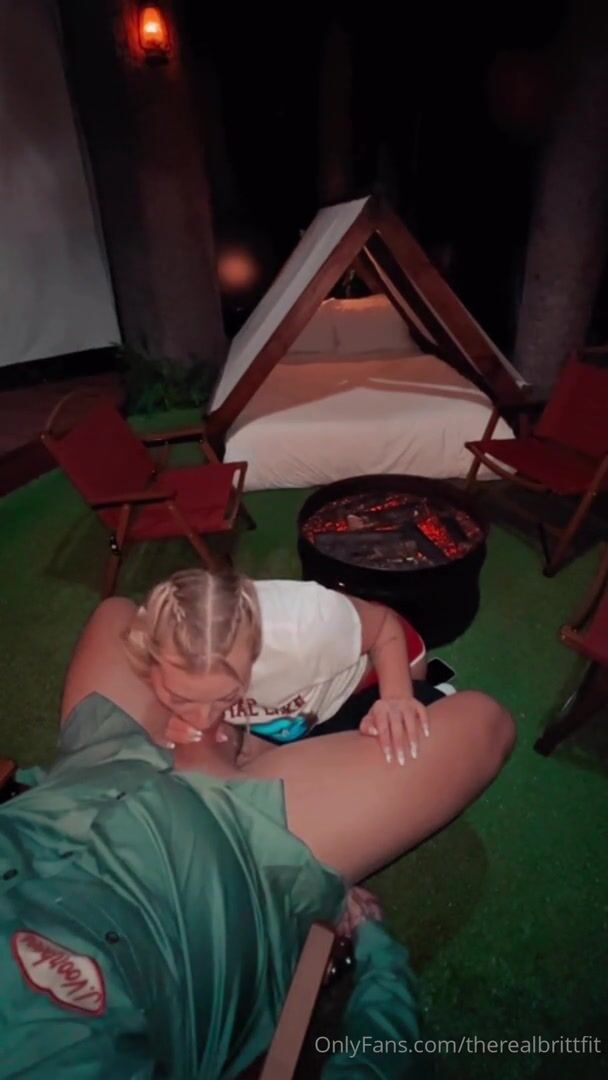 Therealbrittfit Blow Cumshot on Tittys Sex Video Leaks