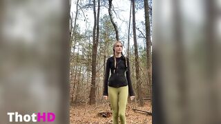 Skinny Bitch strips in Woods & Fucks Toy (claim
