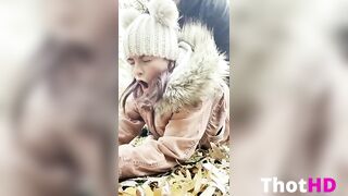 Gorgeous anal babe with snowflakes HD