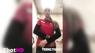 10/10 teen strip at work
