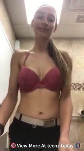 10/10 teen strip at work